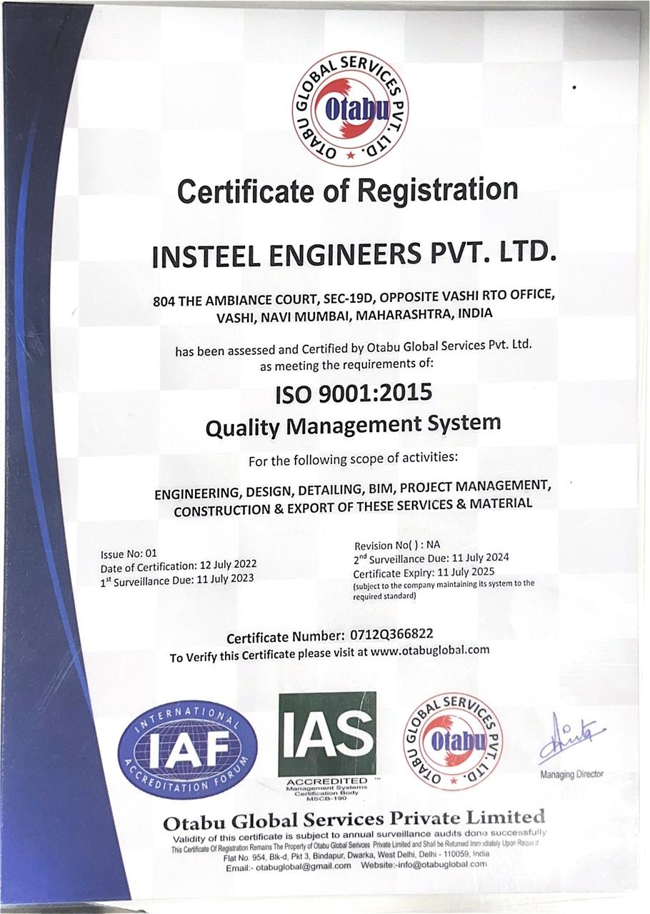 Insteel, Insteel Engineers Limited, EPC company in Mumbai, Steel construction company in Mumbai, Steel structures in Mumbai, Fast Quality Construction in Mumbai, Best Construction Company in Mumbai, Composite building in Mumbai, Construction Company with BIM in Mumbai, 4D & 5D BIM services in Mumbai, PEB Construction in Mumbai, Construction of Sky bridges in Mumbai, Architecture Structures in Mumbai, Data centre construction in Mumbai
